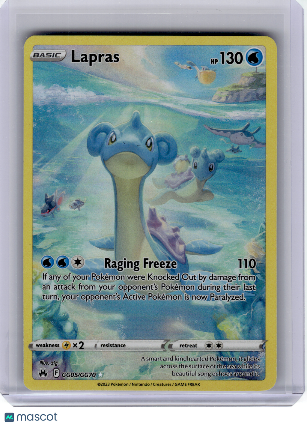 2023 Pokemon—Lapras #GG05 Crown Zenith: Galarian Gallery—Ultra Rare Holo