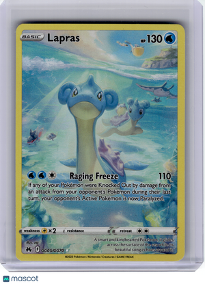 2023 Pokemon—Lapras #GG05 Crown Zenith: Galarian Gallery—Ultra Rare Holo
