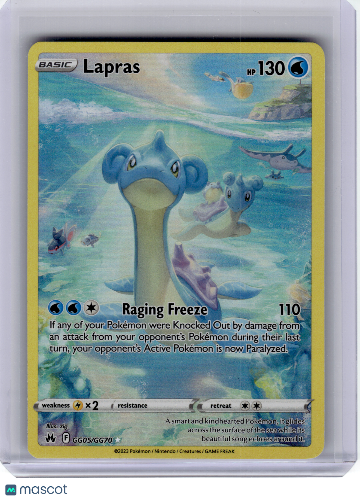 2023 Pokemon—Lapras #GG05 Crown Zenith: Galarian Gallery—Ultra Rare Holo