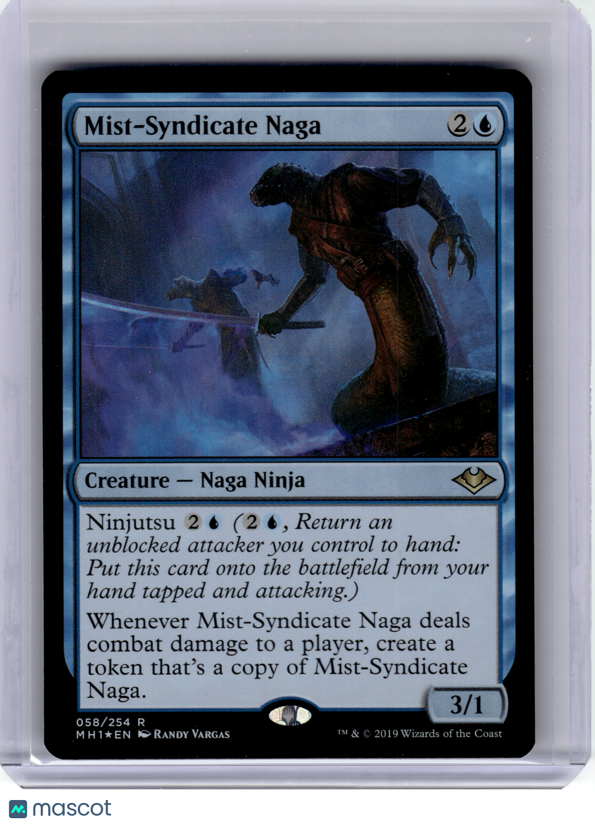 2019 Magic: The Gathering—Mist-Syndicate Naga #58 Modern Horizons—Rare Foil