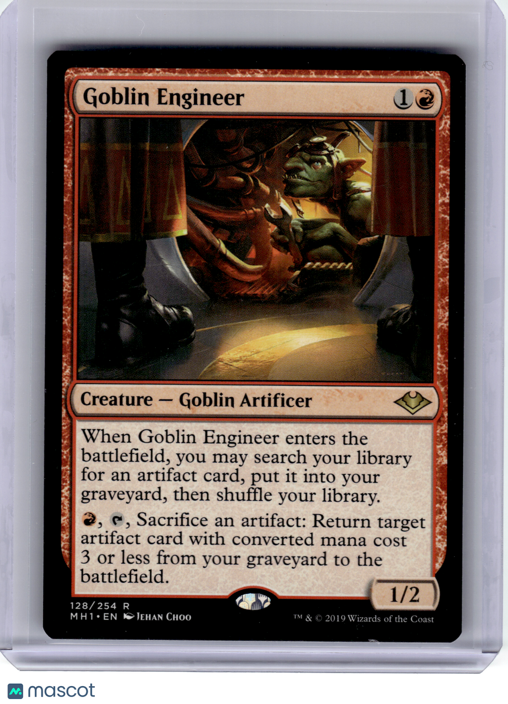 2019 Magic: The Gathering—Goblin Engineer #128 Modern Horizons—Rare Nonfoil