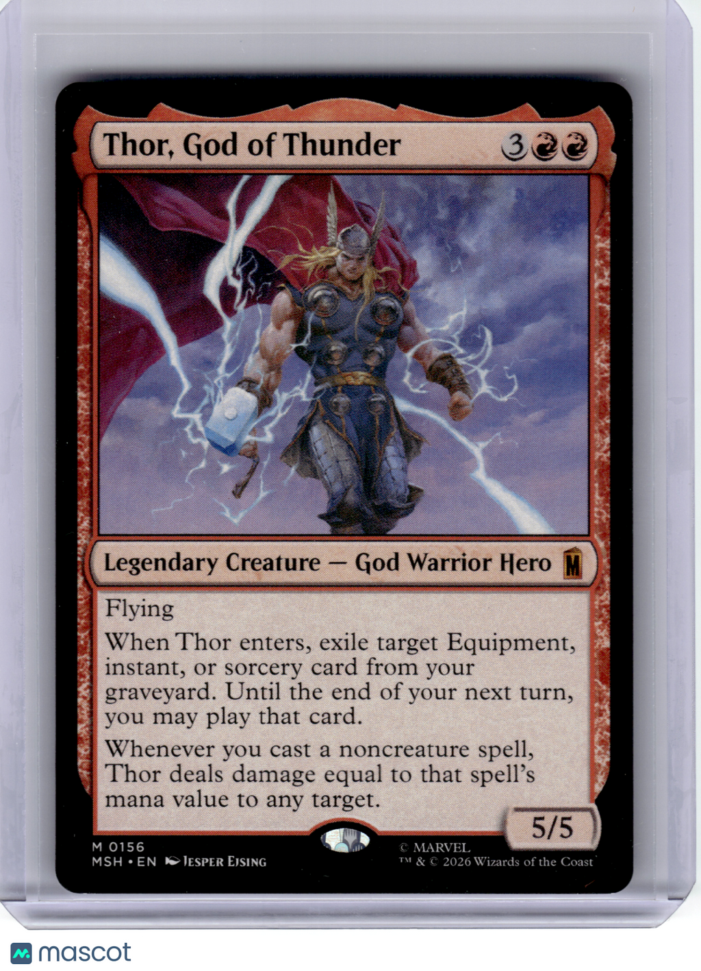 2026 Magic: TG—Thor, God of Thunder #156 Marvel Super Heroes—Mythic Nonfoil