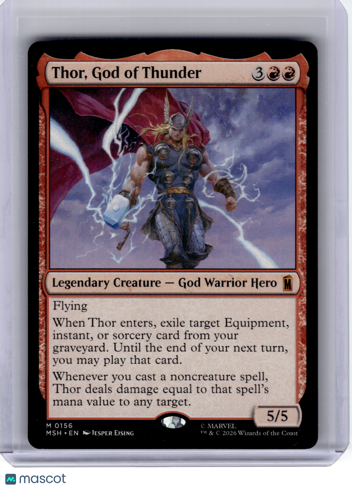2026 Magic: TG—Thor, God of Thunder #156 Marvel Super Heroes—Mythic Nonfoil