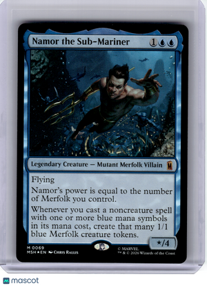 2026 Magic: The Gathering—Namor the Sub-Mariner #69 Marvel Super Heroes—M Foil