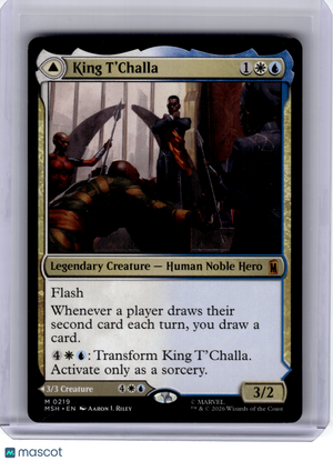 2026 MTG—King T'Challa // Black Panther, Hope Enduring #219 MSH—Mythic Nonfoil