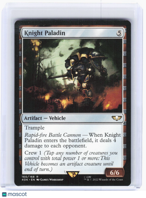 2022 Magic: The Gathering—Knight Paladin #160 (40K) —R Non-Foil