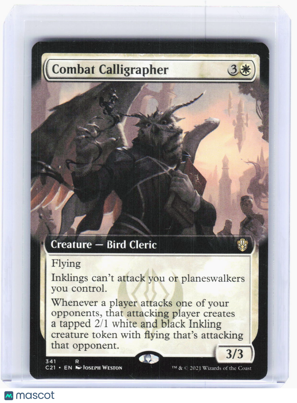 Magic: The Gathering—Combat Calligrapher #341 Commander 2021—Rare Non-Foil