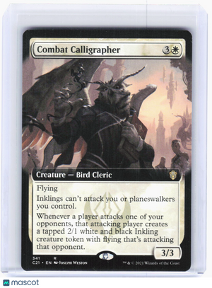 Magic: The Gathering—Combat Calligrapher #341 Commander 2021—Rare Non-Foil