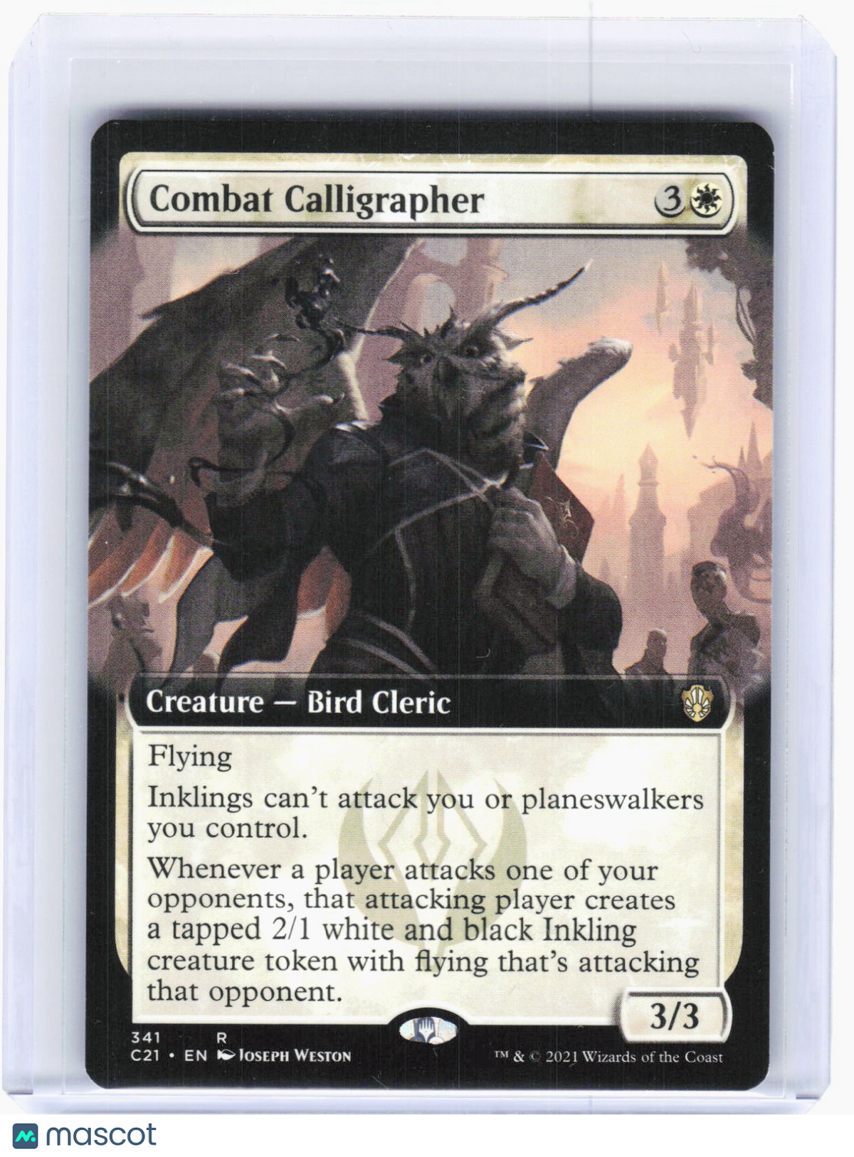Magic: The Gathering—Combat Calligrapher #341 Commander 2021—Rare Non-Foil