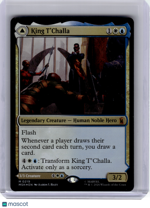 2026 MTG—King T'Challa // Black Panther, Hope Enduring #219 MSH—Mythic Foil