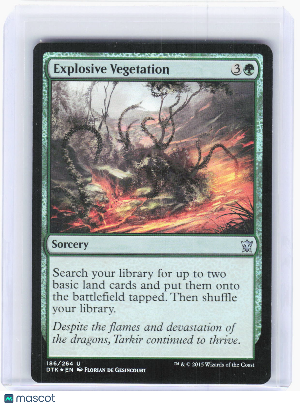 2015 Magic: The Gathering—Explosive Vegetation #186 Dragons of Tarkir—UC Foil