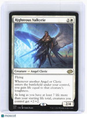 Magic: The Gathering—Righteous Valkyrie #234 Jumpstart 2022—Rare Non-Foil