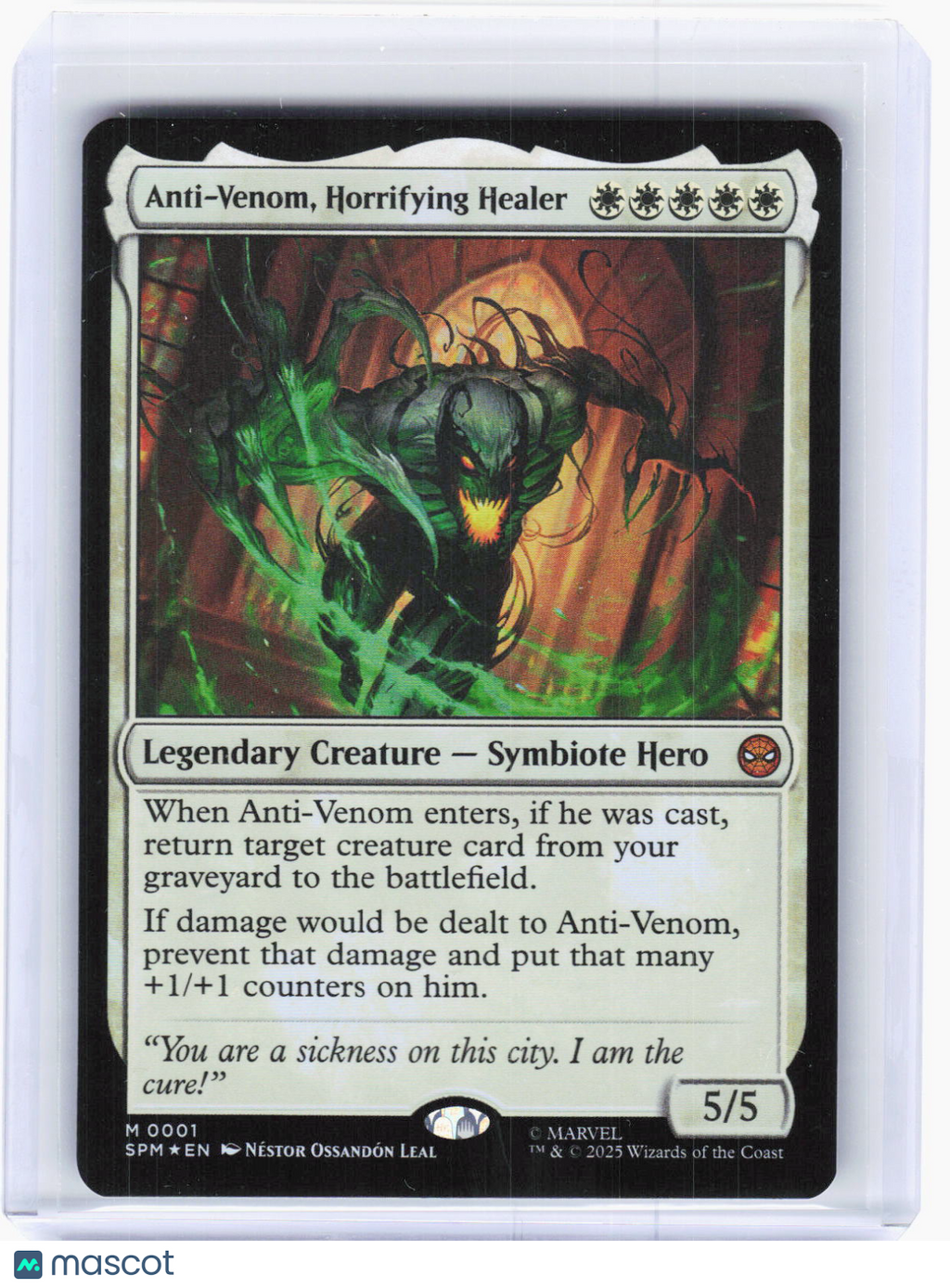 2025 Magic: The Gathering—Anti-Venom, Horrifying Healer #0001 (SPM)—Mythic Foil