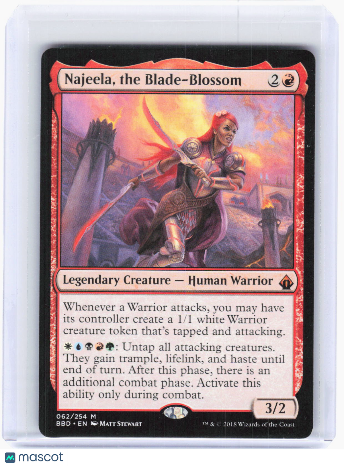 2018 Magic: The Gathering—Najeela, the Blade-Blossom #062 Battlebond—M Non-Foil