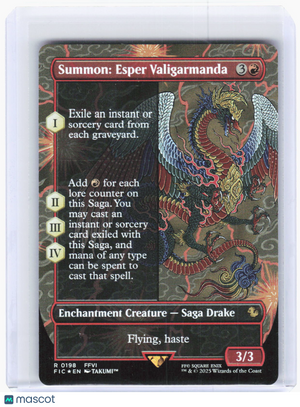 2025 Magic: The Gathering—Summon: Esper Valigarmanda #0198 (FIC)—Rare Foil