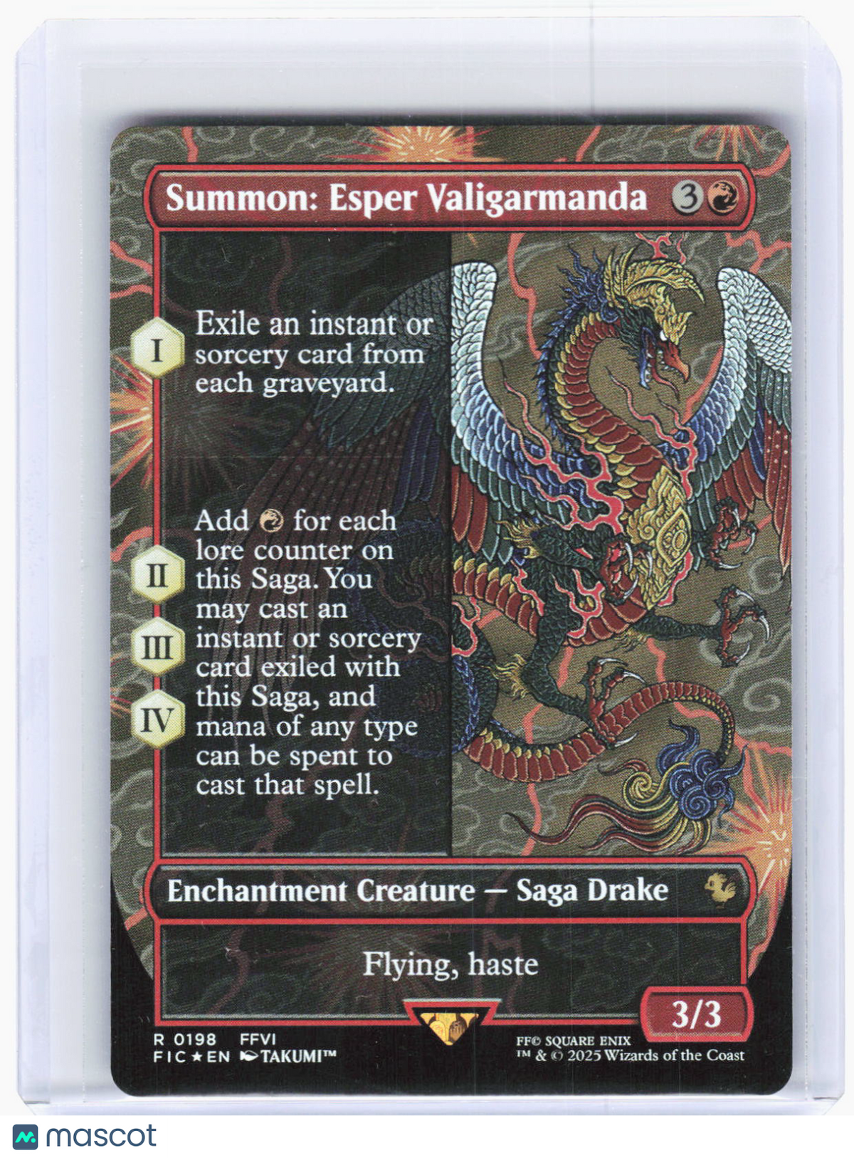 2025 Magic: The Gathering—Summon: Esper Valigarmanda #0198 (FIC)—Rare Foil