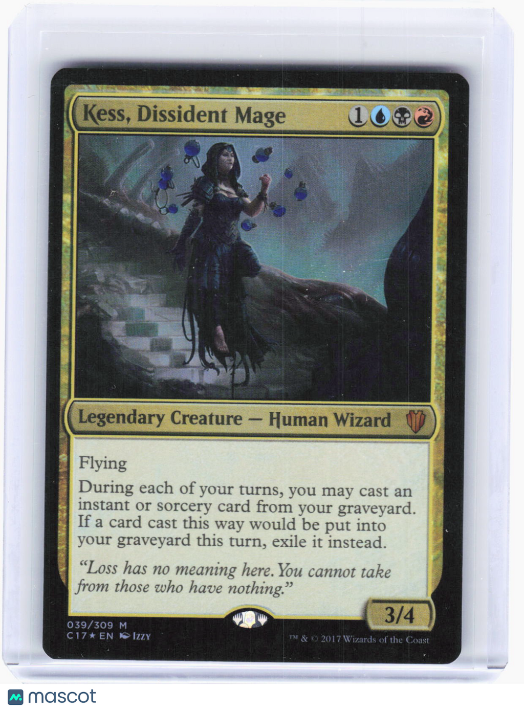 Magic: The Gathering—Kess, Dissident Mage #039 Commander 2017—Mythic Foil