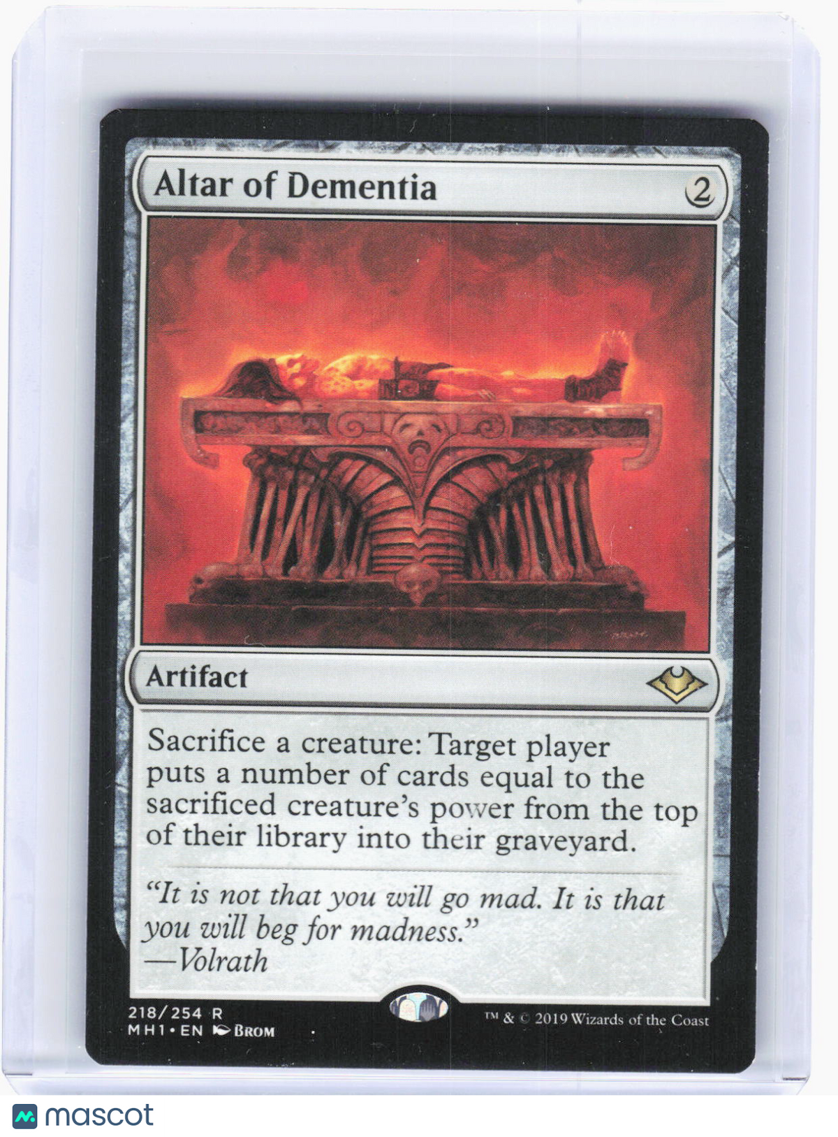 2019 Magic: The Gathering—Altar of Dementia #218 Modern Horizons—Rare Non-Foil