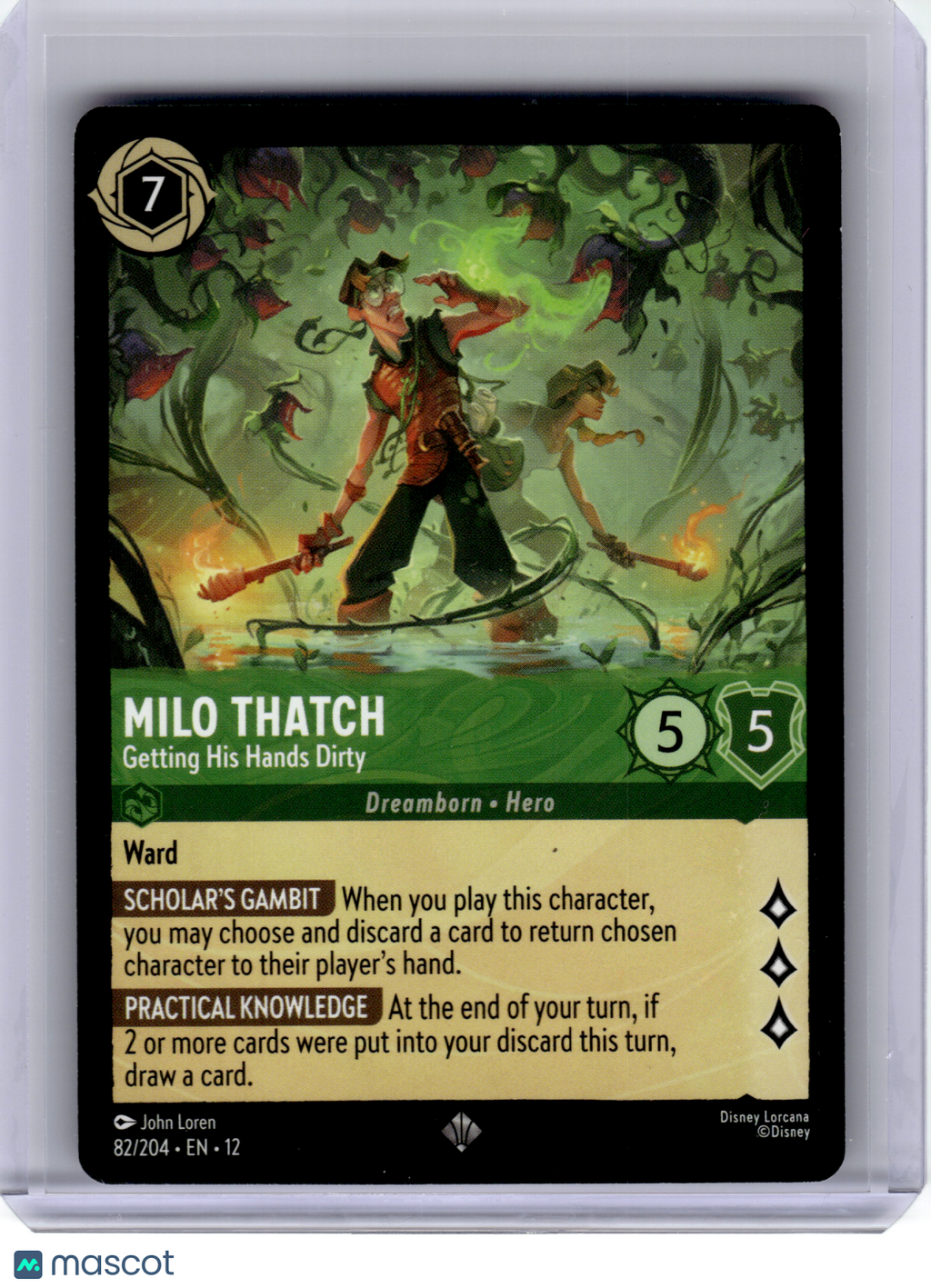 2026 Disney Lorcana—Milo Thatch #82 Wilds Unknown—Super Rare Regular