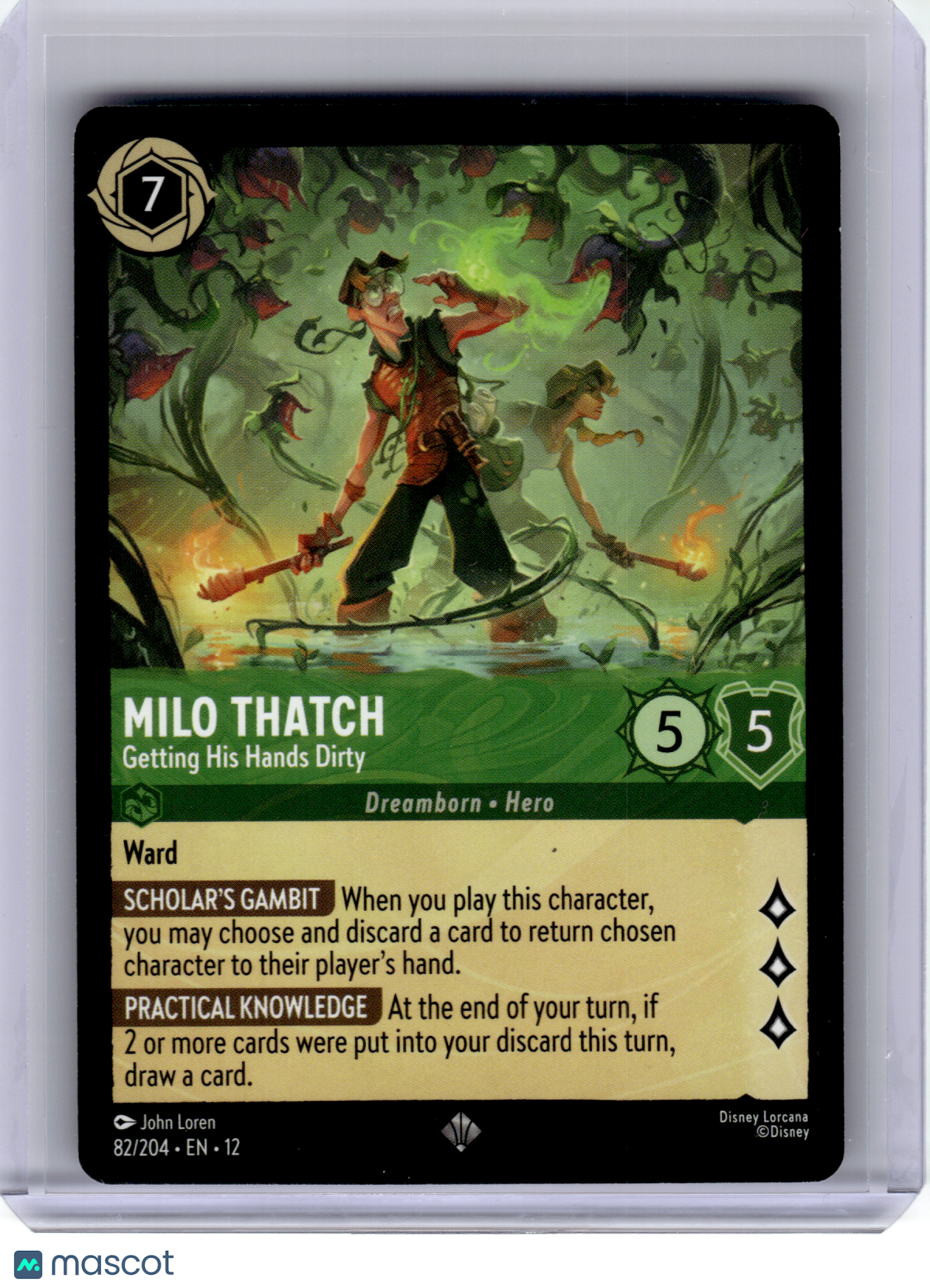 2026 Disney Lorcana—Milo Thatch #82 Wilds Unknown—Super Rare Regular