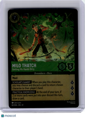 2026 Disney Lorcana—Milo Thatch #82 Wilds Unknown—Super Rare Foil
