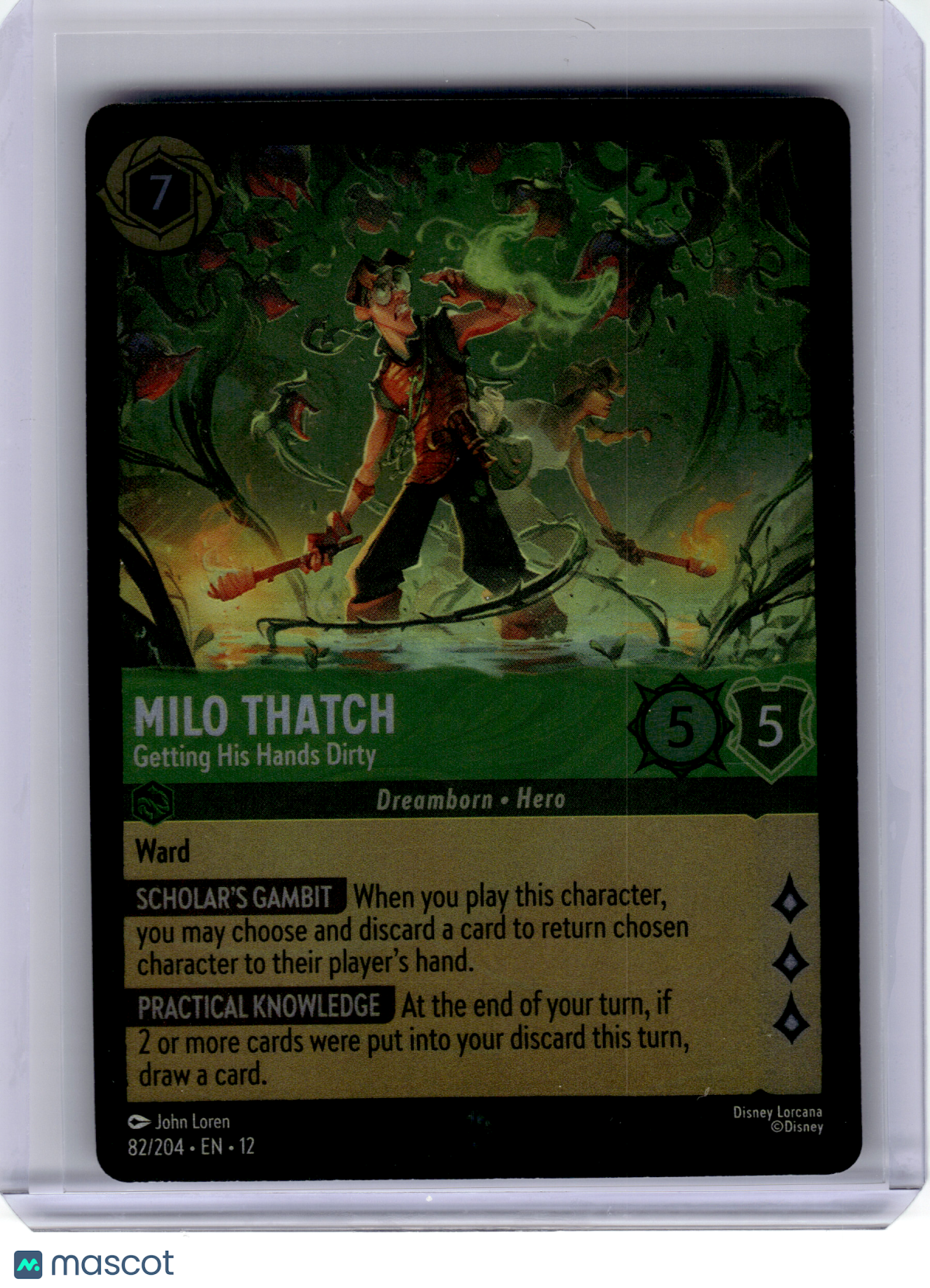 2026 Disney Lorcana—Milo Thatch #82 Wilds Unknown—Super Rare Foil