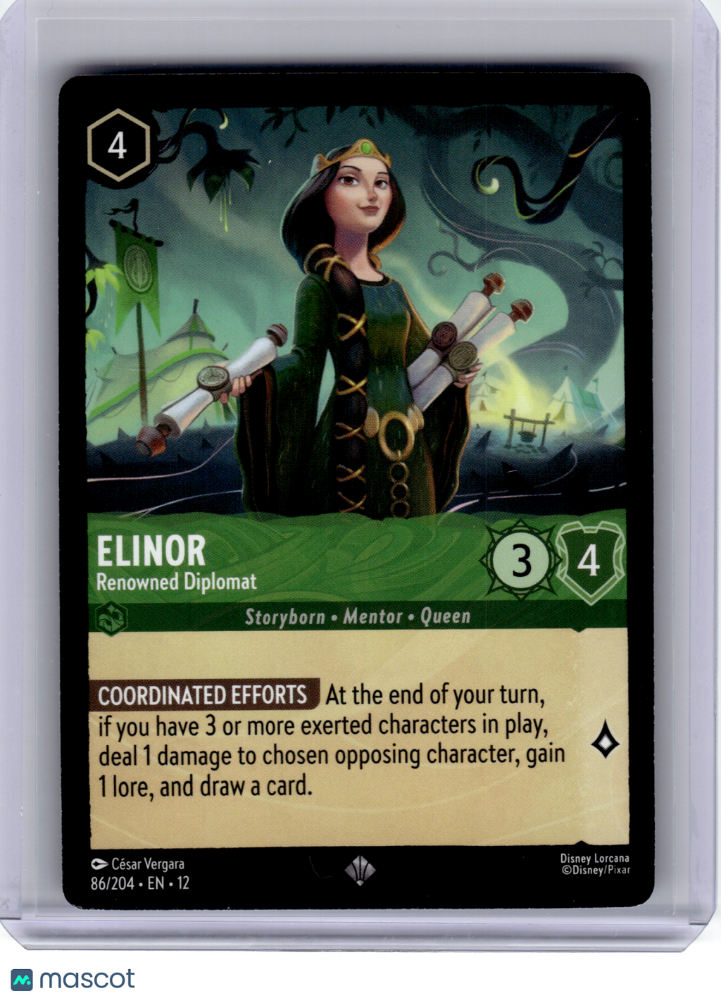 2026 Disney Lorcana—Elinor #86 Wilds Unknown—Super Rare Regular