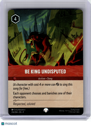 2025 Disney Lorcana—Scar #216 Fabled—Epic Foil