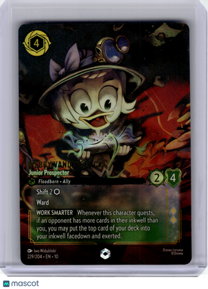 2025 Disney Lorcana—Webby Vanderquack #229 Whispers In The Well—Enchanted Foil