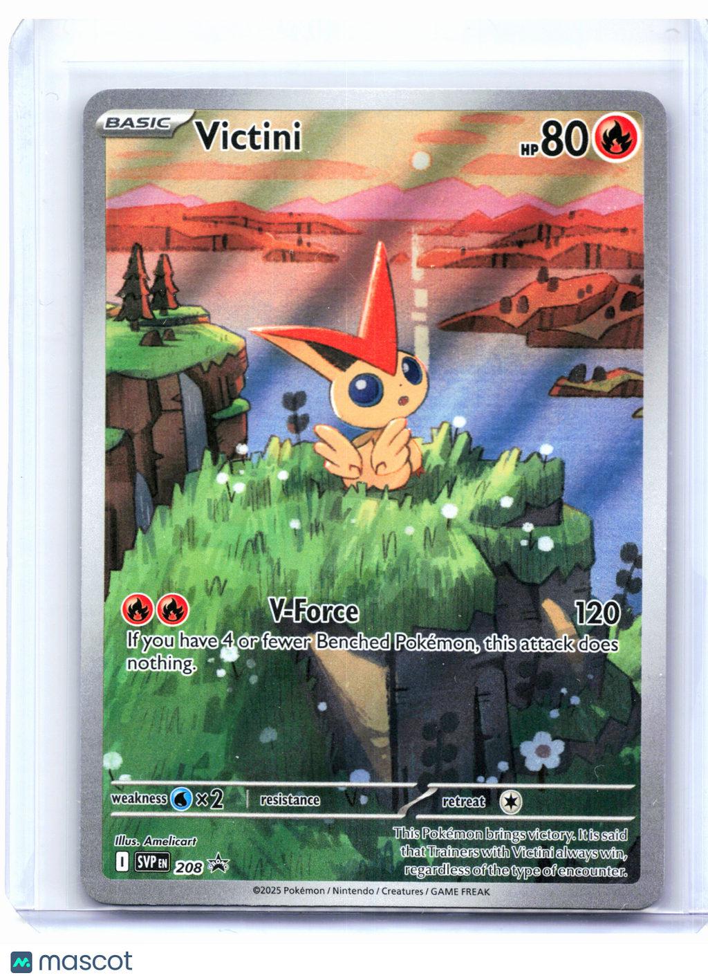 2025 Pokemon—Victini #208 Scarlet & Violet Promo—Black Star Promo Holo