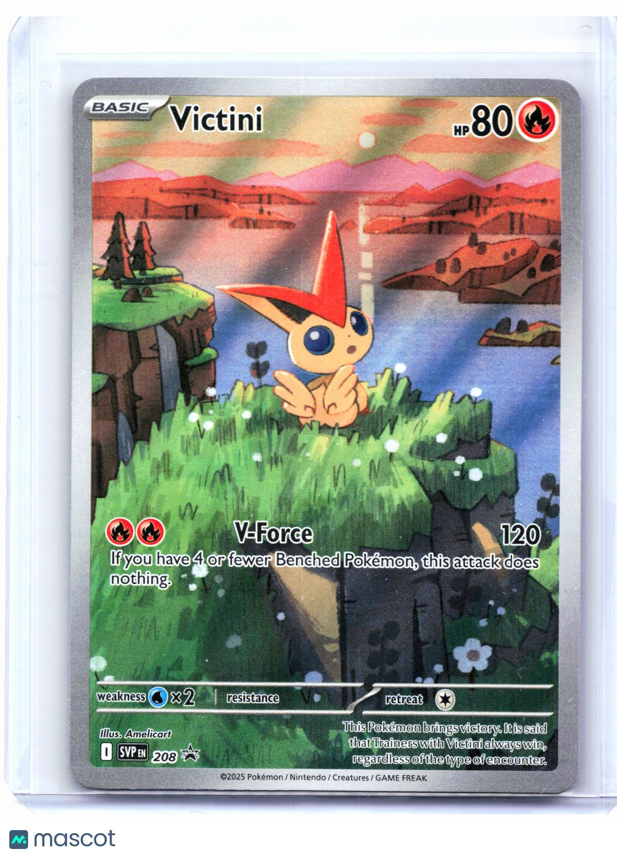 2025 Pokemon—Victini #208 Scarlet & Violet Promo—Black Star Promo Holo