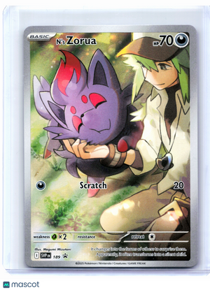 2025 Pokemon—N's Zorua #189 Scarlet & Violet Promo—Black Star Promo Holo