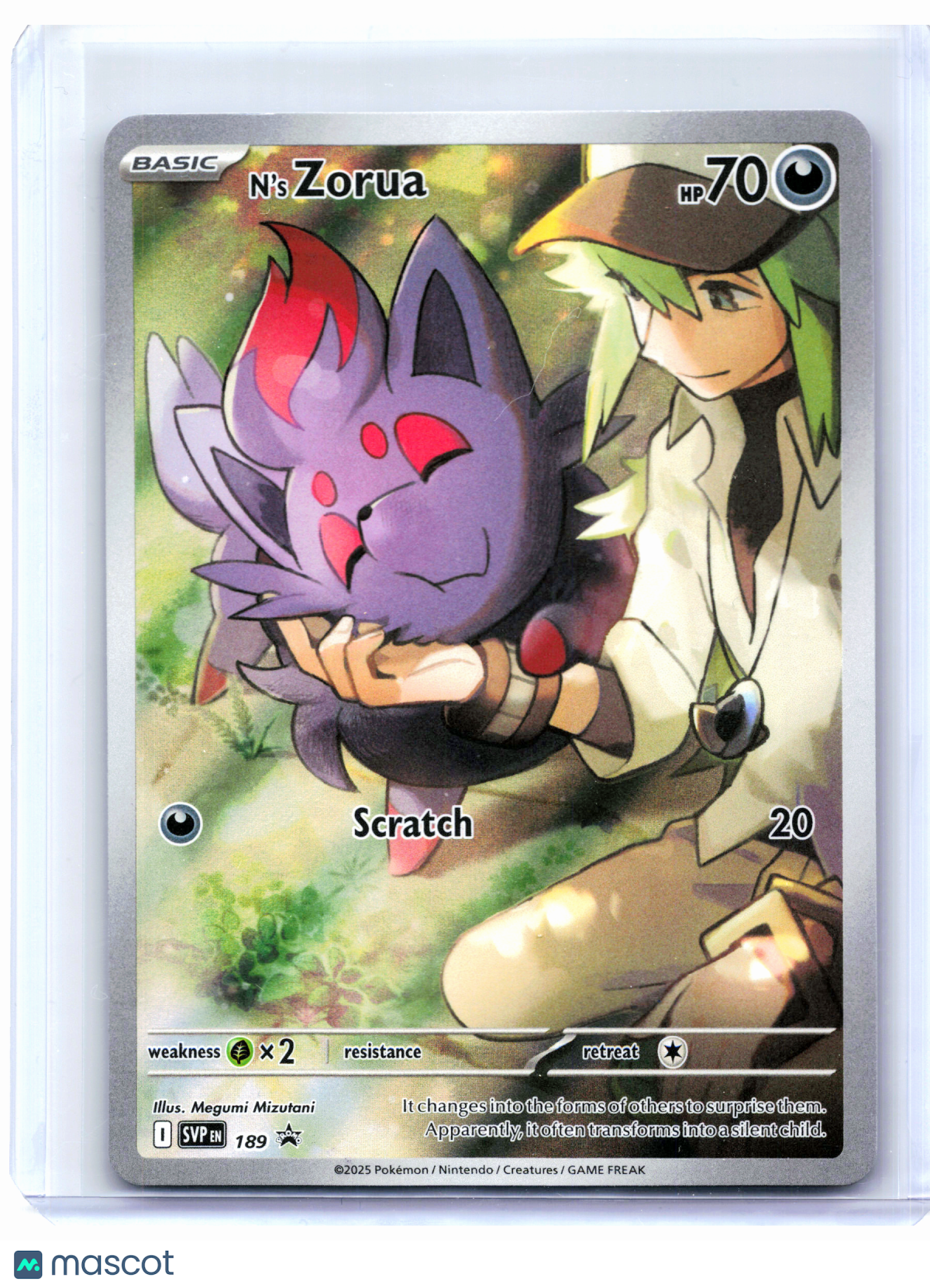 2025 Pokemon—N's Zorua #189 Scarlet & Violet Promo—Black Star Promo Holo
