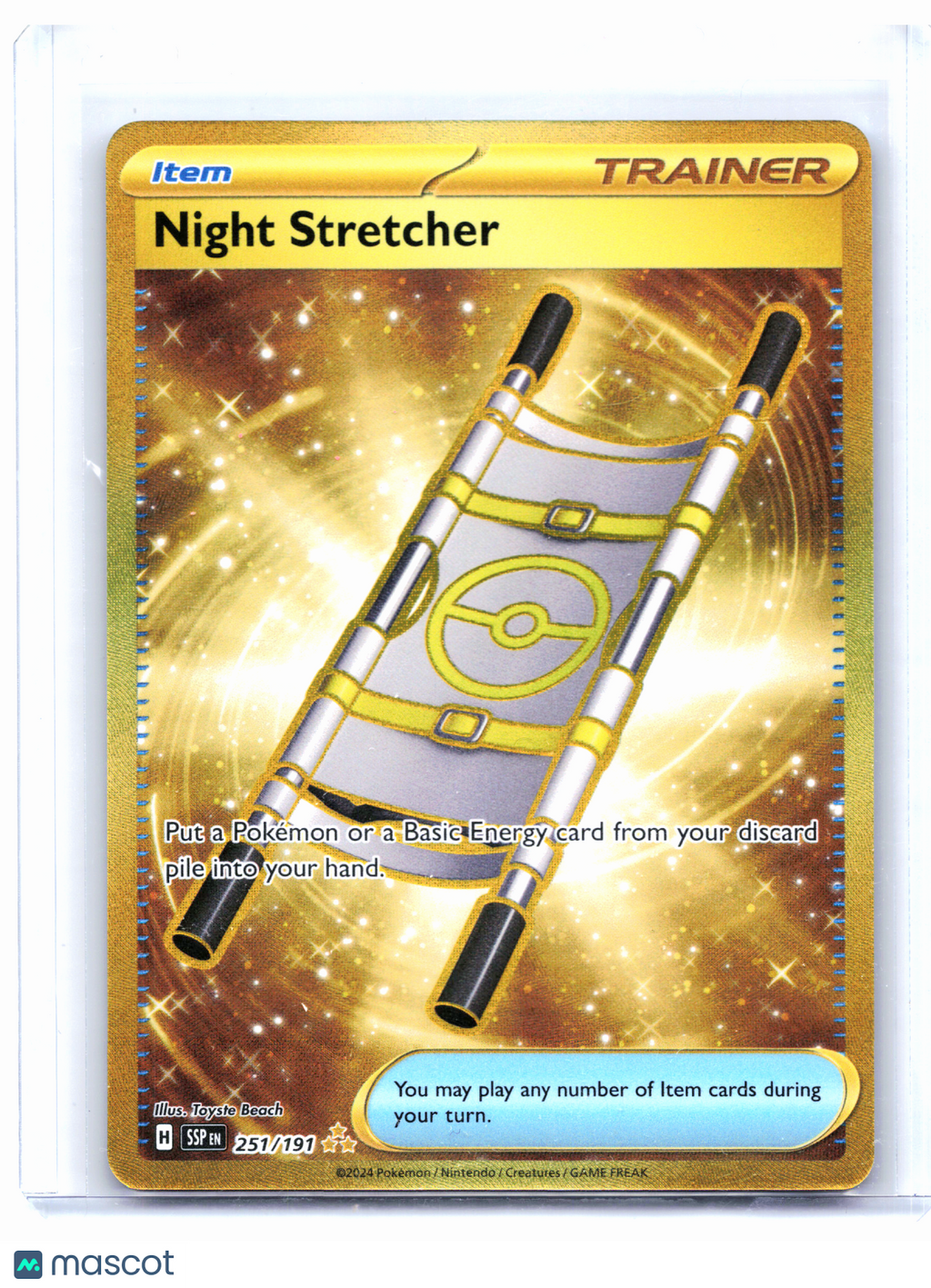 2024 Pokemon—Night Stretcher #251/191 Surging Sparks—Hyper Rare Holo