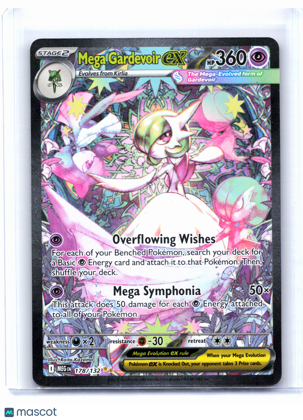 2025 Pokemon—Mega Gardevoir ex #178/132 Mega Evolution Base Set—SIR Holo