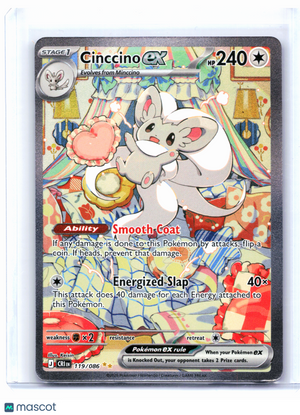 2026 Pokemon—Cinccino ex #119/086 Chaos Rising—Special Illustration Rare Holo