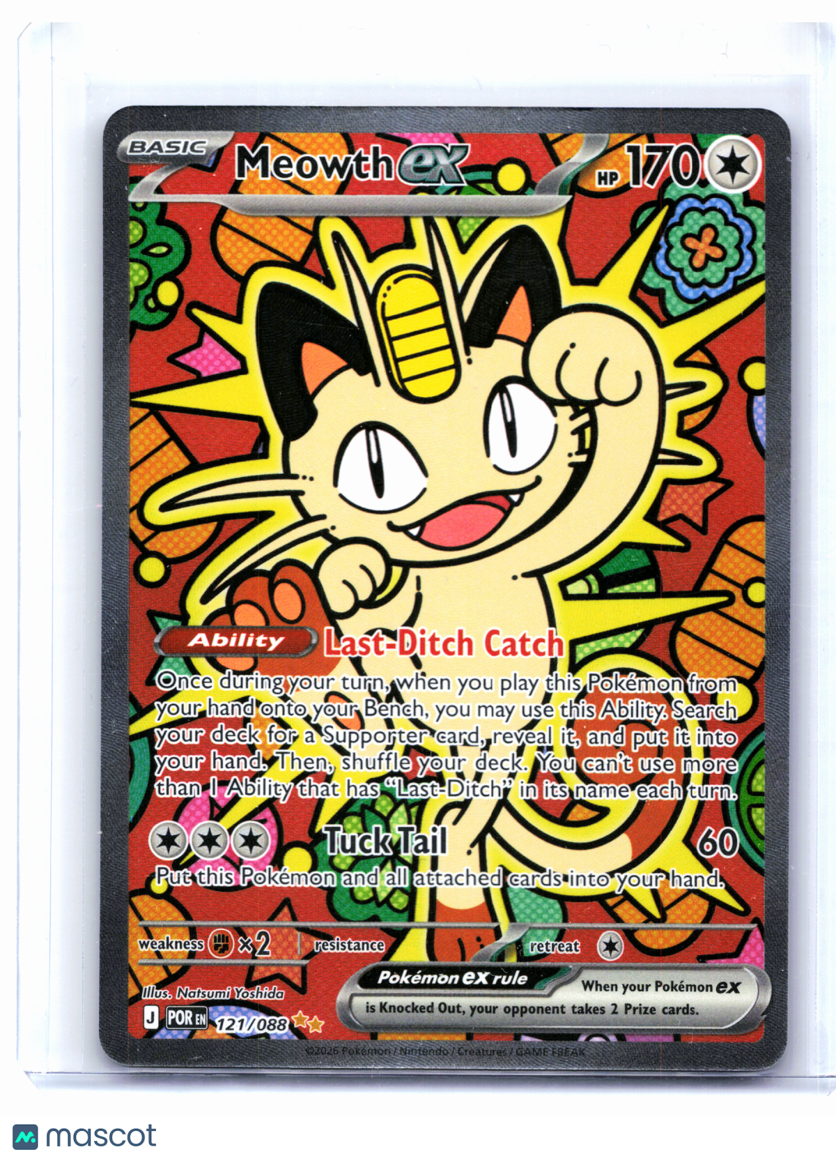 2026 Pokemon—Meowth ex #121/088 Perfect Order—Special Illustration Rare [LP]