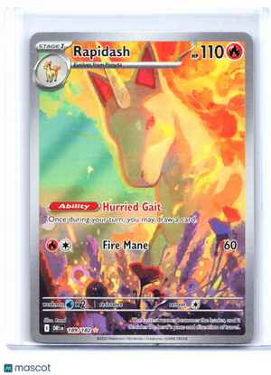 2025 Pokemon—Rapidash #189/182 Destined Rivals—Illustration Rare Holo [LP]