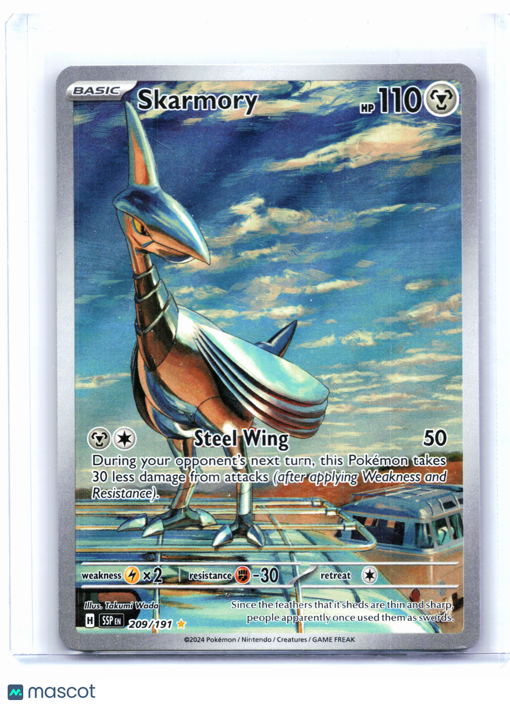 2024 Pokemon—Skarmory #209/191 Surging Sparks—Illustration Rare Holo [LP]