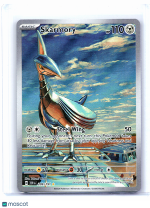 2024 Pokemon—Skarmory #209/191 Surging Sparks—Illustration Rare Holo [LP]