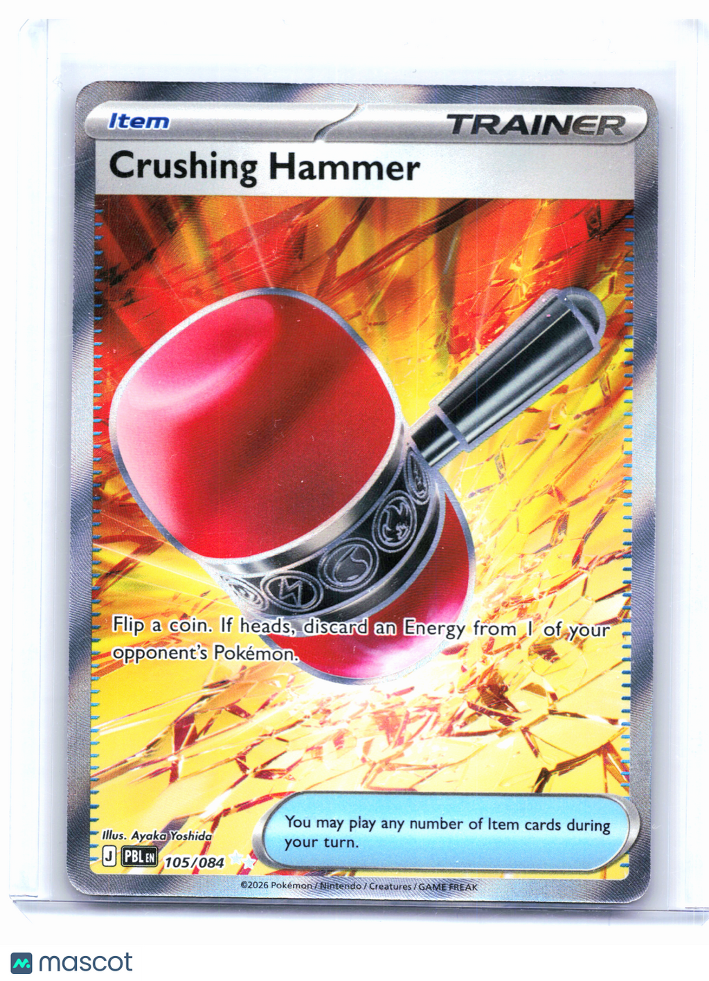 2026 Pokemon—Crushing Hammer #105/084 Pitch Black—Ultra Rare Holo