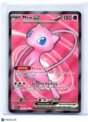 2023 Pokemon—Mew ex #193/165 Scarlet & Violet 151—Ultra Rare Holo