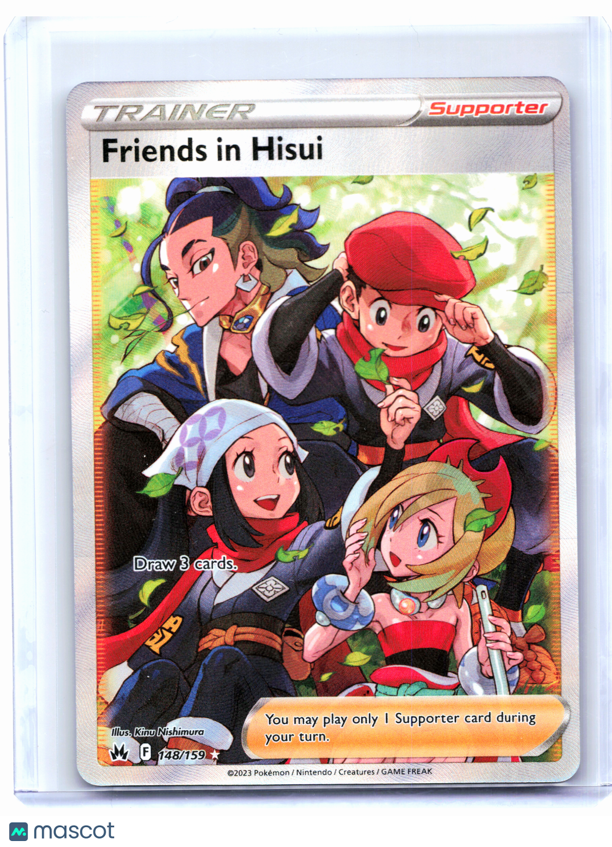 2023 Pokemon—Friends In Hisui (Full Art) #148/159 Crown Zenith—Ultra Rare Holo