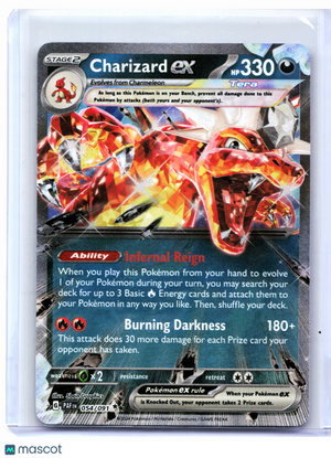 2024 Pokemon—Charizard ex #054/091 Paldean Fates—Double Rare Holo