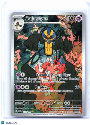 2025 Pokemon—Cofagrigus #123/086 White Flare—Illustration Rare Holo