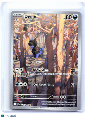 2025 Pokemon—Deino #146/086 White Flare—Illustration Rare Holo