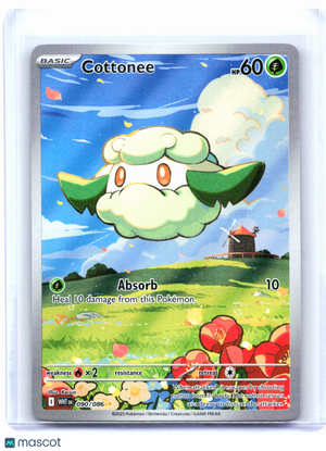 2025 Pokemon—Cottonee #090/086 White Flare—Illustration Rare Holo