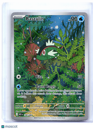2025 Pokemon—Basculin #108/086 White Flare—Illustration Rare Holo