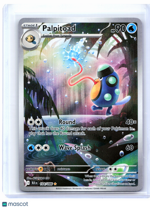 2025 Pokemon—Palpitoad #104/086 Black Bolt—Illustration Rare Holo