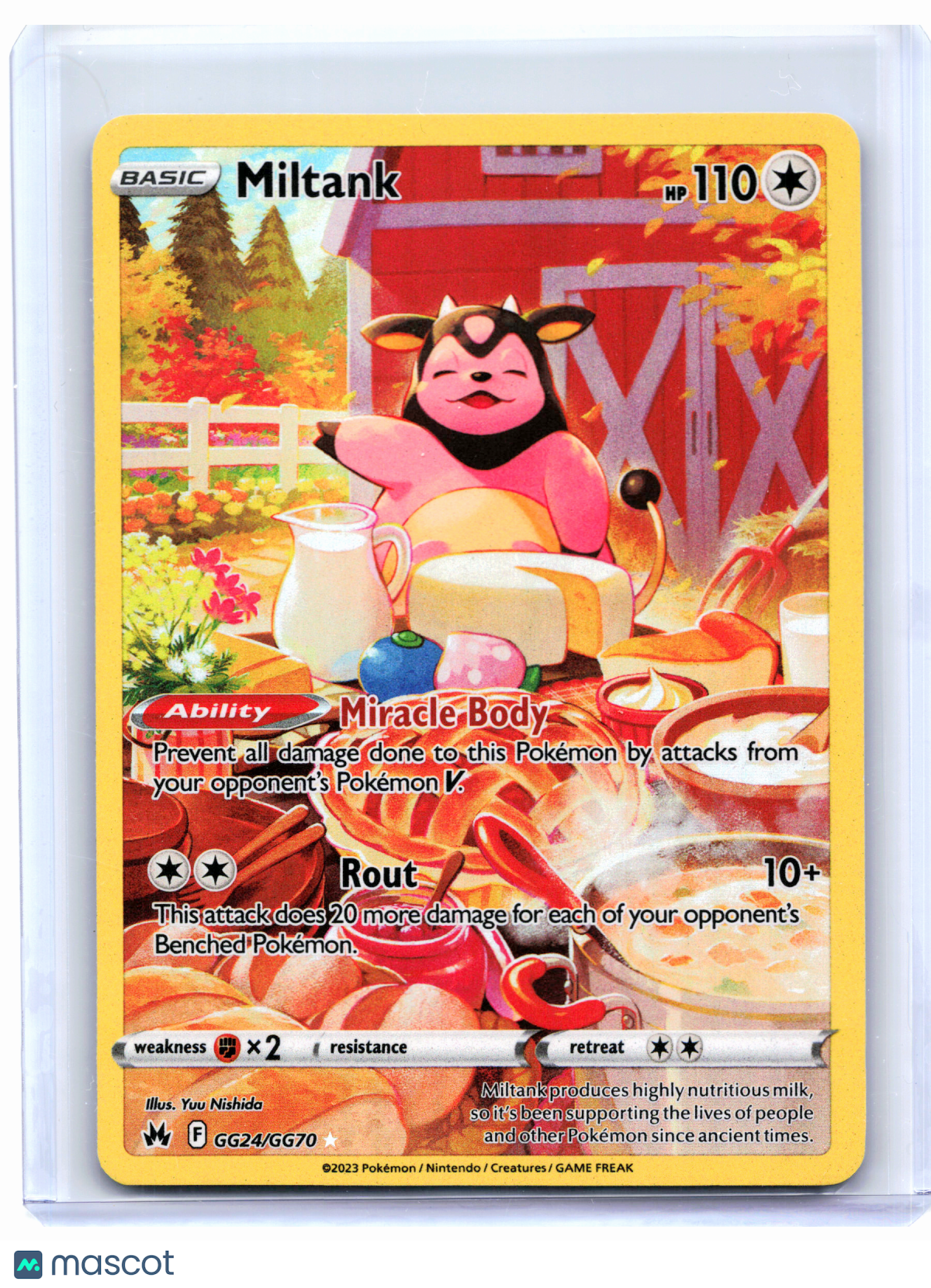 2023 Pokemon—Miltank #GG24/GG70 Crown Zenith: Galarian Gallery—Ultra Rare Holo